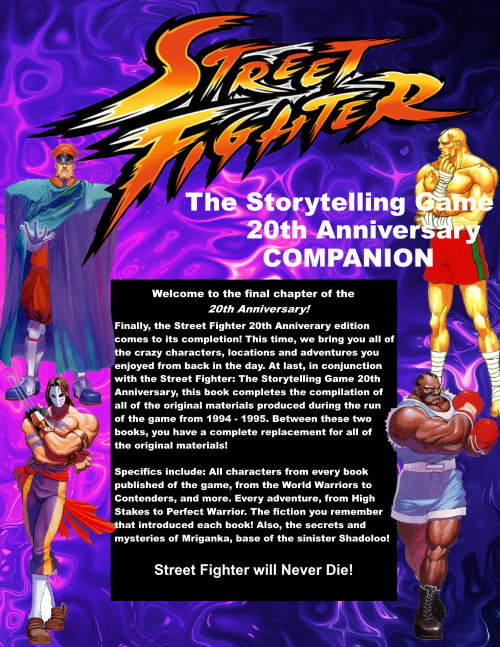 Street Fighter: The Storytelling Game 20th Anniversary Companion (Back Cover)